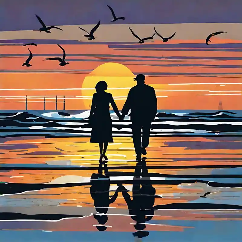 夕阳西下,大海边的背影!#中国人为何如此疲惫