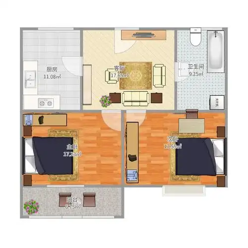 00㎡户型图户型图大全,装修户型图,户型图分析,户型图设计方案