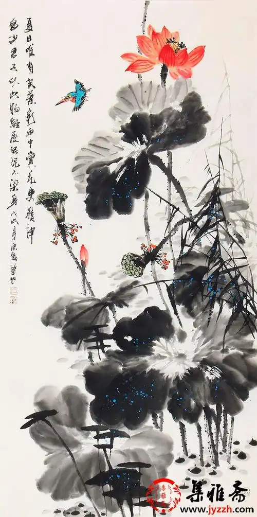 作品欣赏:这幅石云轩老师的国画花鸟作品《金秋神韵》,以金秋时节的