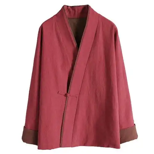 【素朴 暖阳】安之若素 欢喜自在 禅意粗布外套