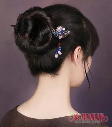 女士复古式盘发发型 中国复古式盘发(2)