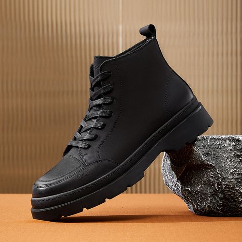 【头层牛皮】冬季新款男士马丁靴舒适平地短靴工装靴