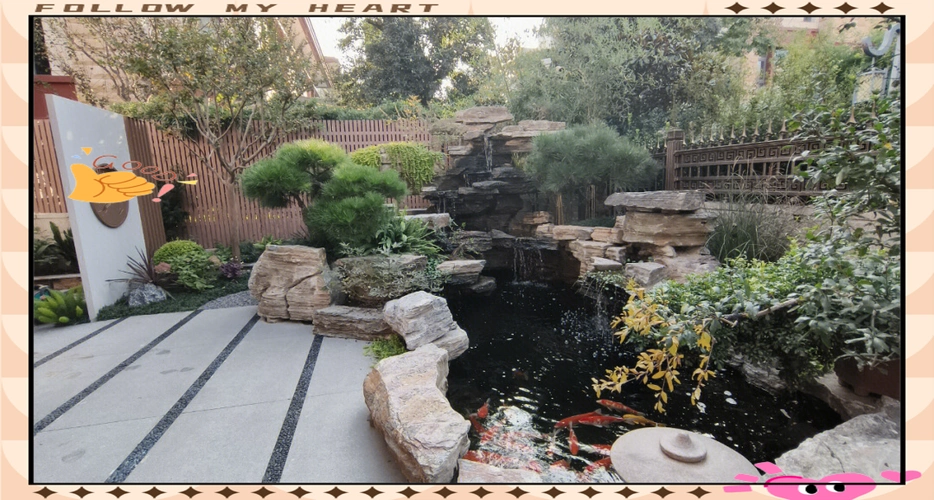 📍首先,选择一个理想的位置,确保有足够的空间来实现你的水系设计