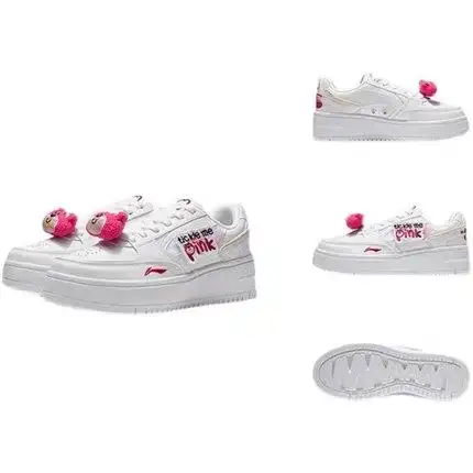 李宁迪士尼联名草莓熊板鞋经典白色休闲低帮增高小白女鞋agcr472 - 券