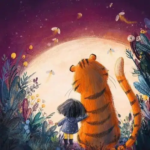 暖色治愈系插画图片      你和我的时光,暖色调治愈系图片(治愈系小