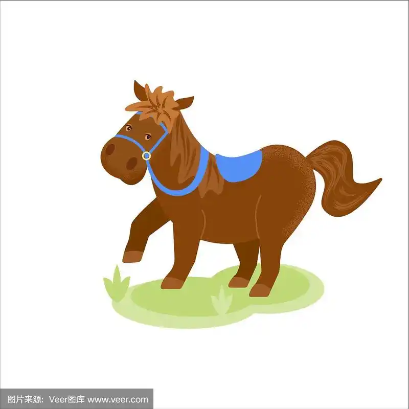 有趣的卡通小马