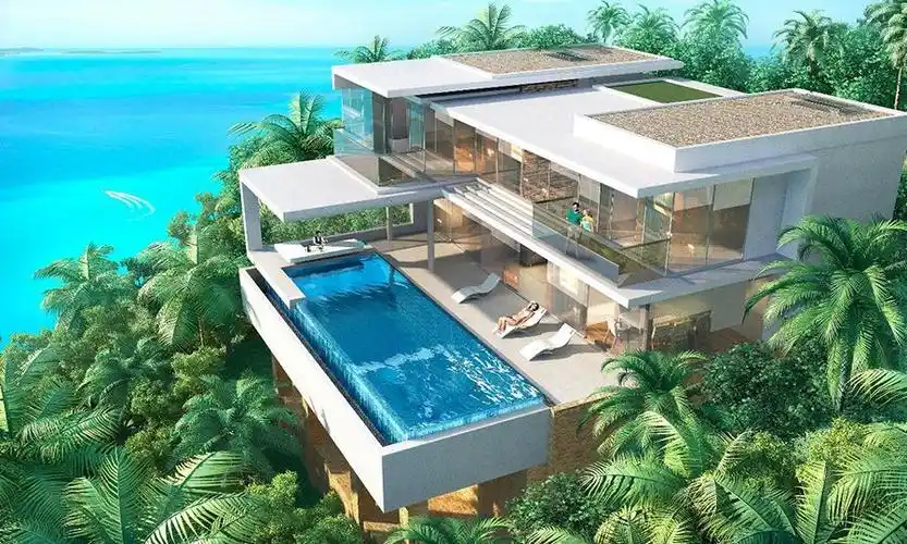 苏梅岛房产)高投资回报率无敌海景别墅--蔚蓝别墅Ⅱ2期