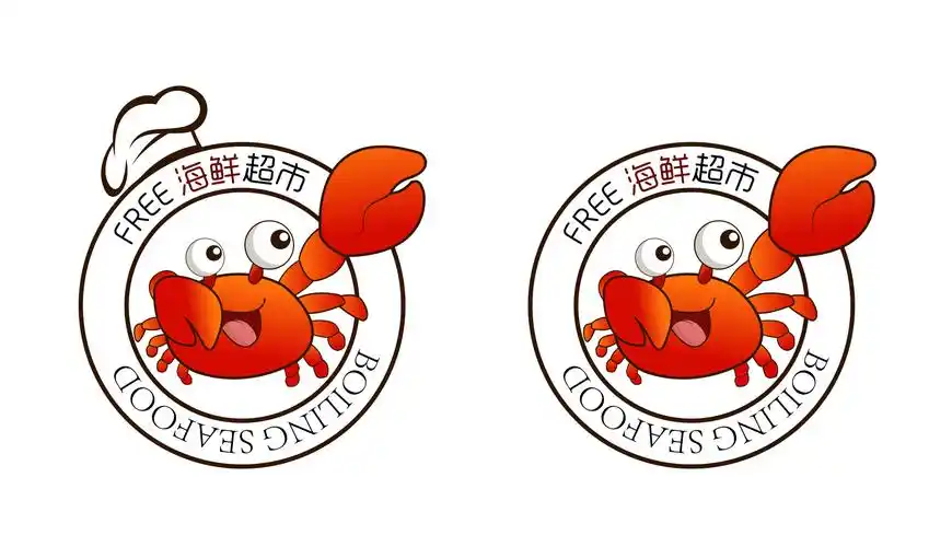 free 海鲜超市logo设计
