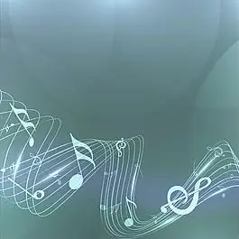 向量的音乐背景与文本丰富多彩的音符和波和复制的空间可以用作飞行