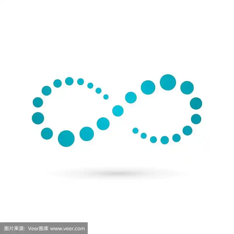无限循环标志logo图标设计模板