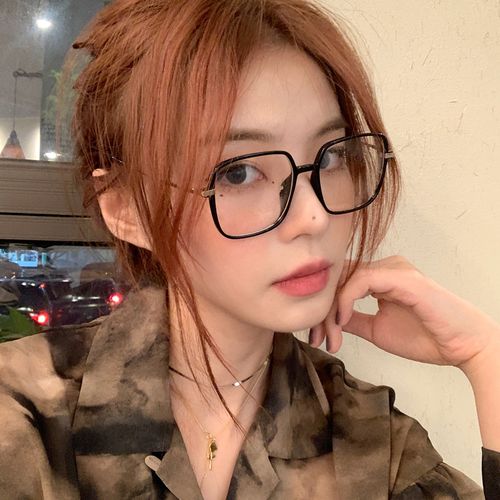 黑框素颜近视眼镜框圆脸显脸大脸显瘦大框方框防蓝光镜