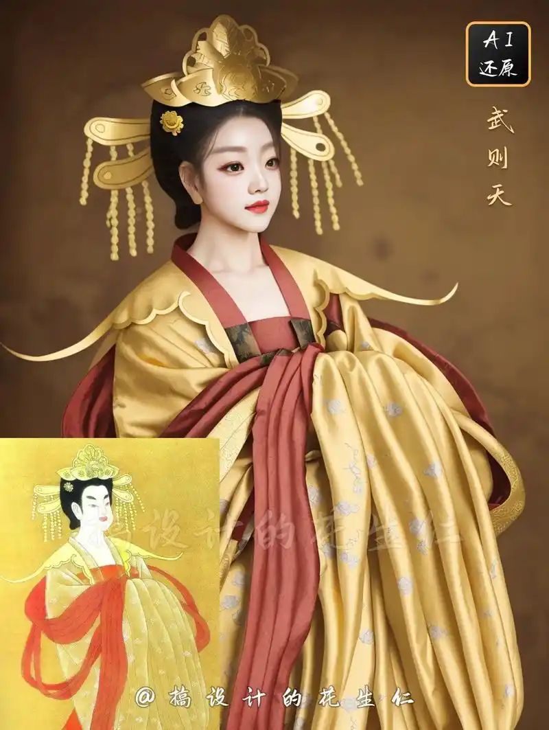 ai还原历史人物-武则天 武曌(一)武曌[zhào](624 - 抖音