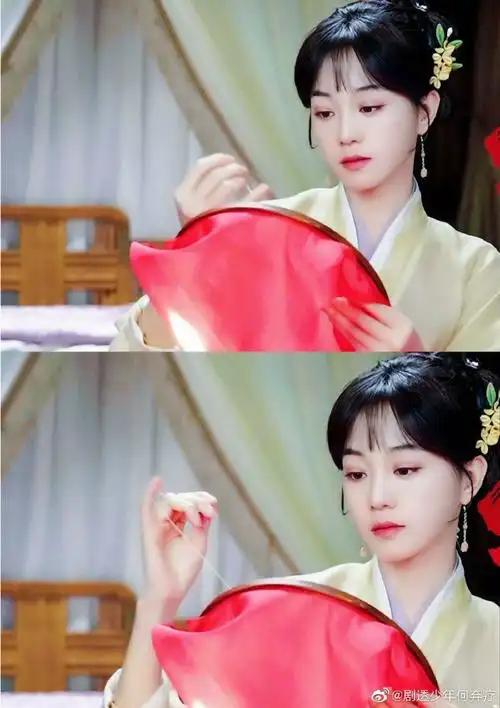 胡意旋晒九义人杀青九宫格#@胡意旋在《九义人》里的古装扮相真岛好