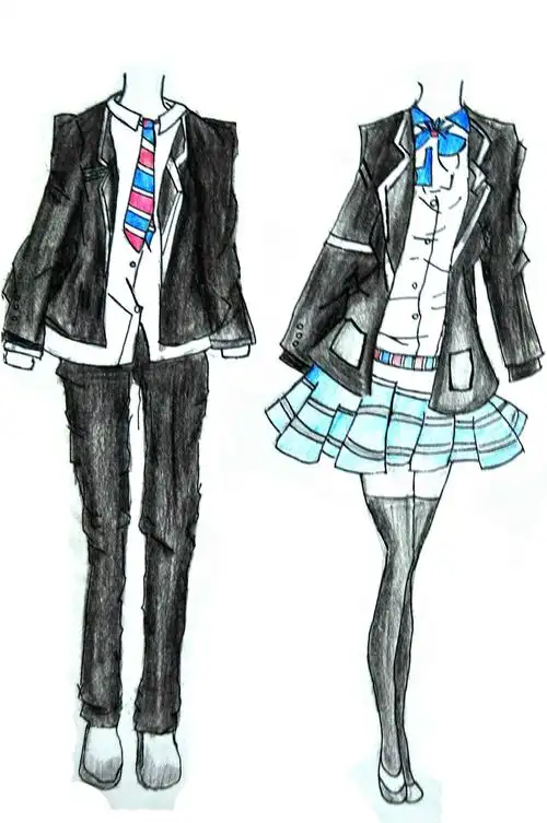 美术课堂上的校服设计大赛