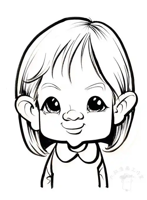 简笔肖像漫画似颜绘【线稿】