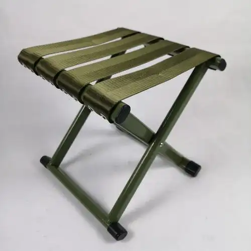 安全带布条马扎 加厚折叠凳 扁圆管铆钉户外凳  厂家批发户外凳子