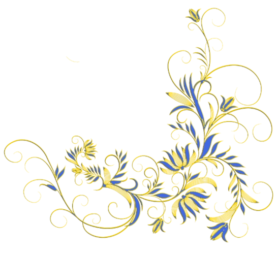 【免抠png素材篇】png唯美蓝色金边花纹边角制作素材 - 浪漫人生 - .