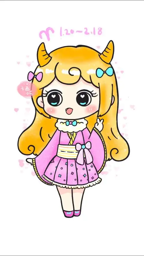 十二星座 白羊座 简笔画教程 超萌卡通画画教程