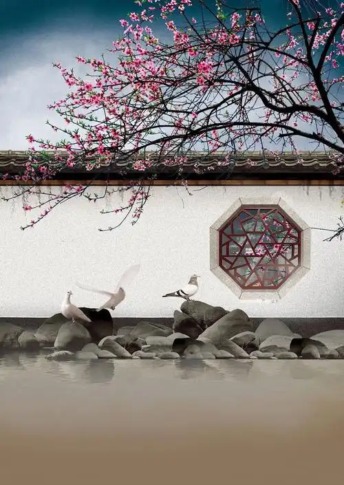 背景布3d摄影背景家福古风主播背景xtp44尺寸材质可定制拍下15x23米