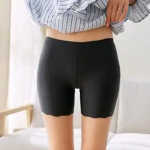 夏季薄款无痕冰丝防走光安全裤 蕾丝三分打底裤舒适一片式女短裤