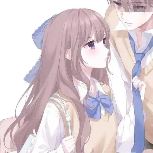 动漫情头,甜蜜宠溺的动漫双人互动情侣头像