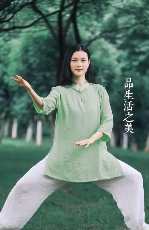 云太极高端太极服陈家沟太极服女新款飘逸夏季改良服装太极拳练功服