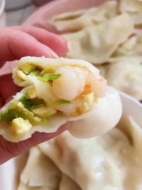 减脂期可以吃的饺子西葫芦虾仁鸡蛋馅