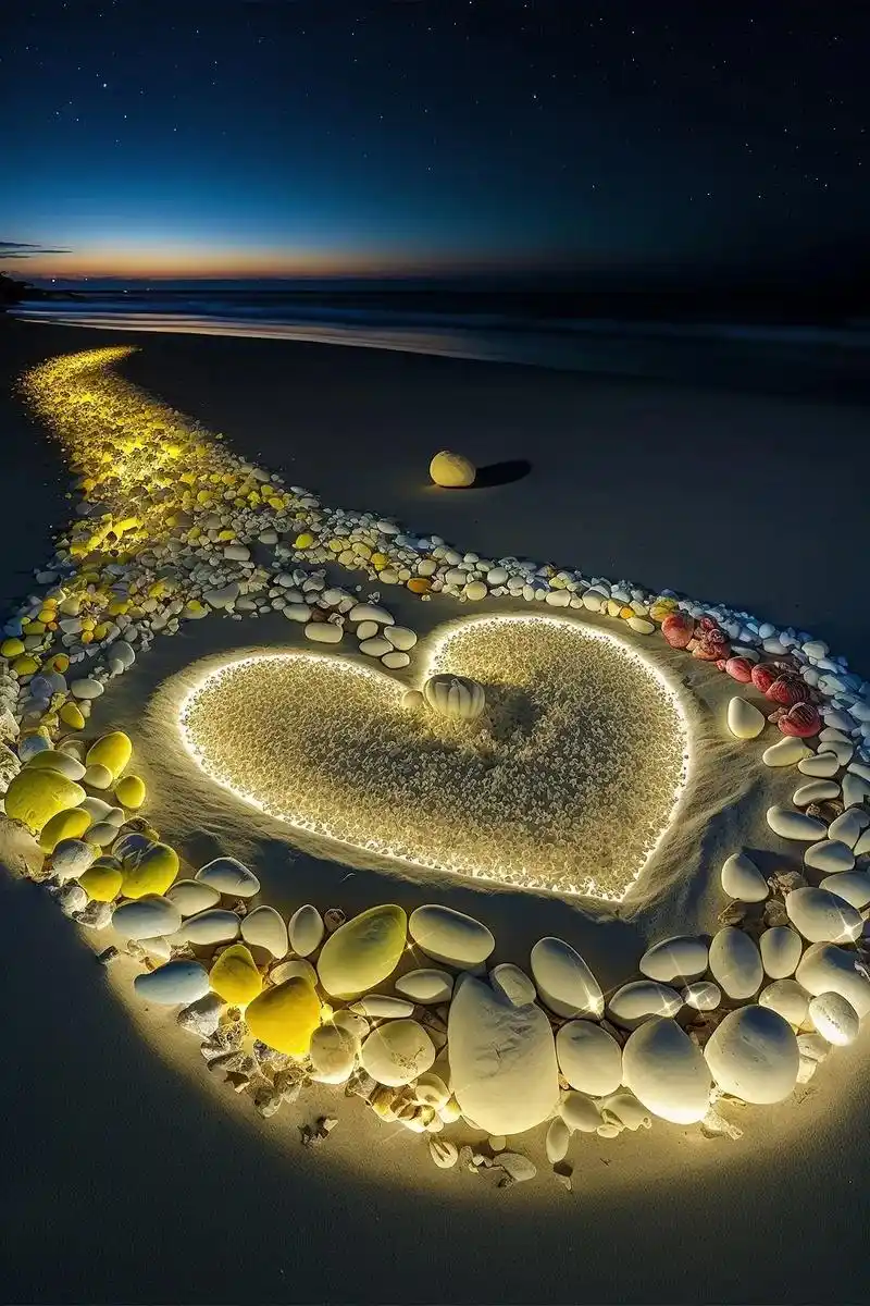 一眼就爱上的浪漫海滩壁纸