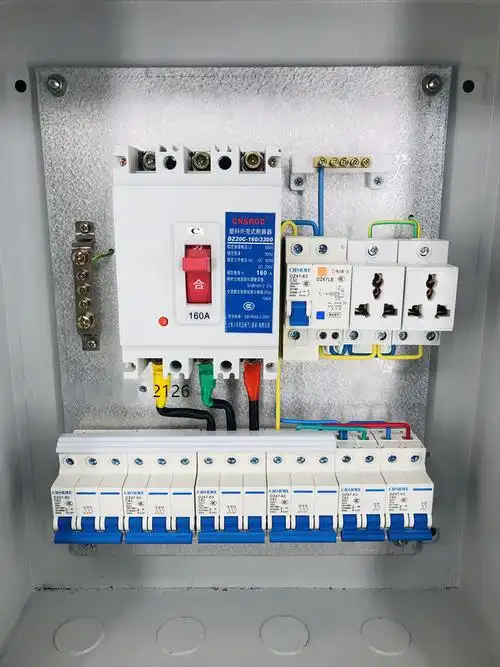 工地三级配电箱成套箱漏电箱透明箱室内明装挂墙开关箱临时电箱桔色