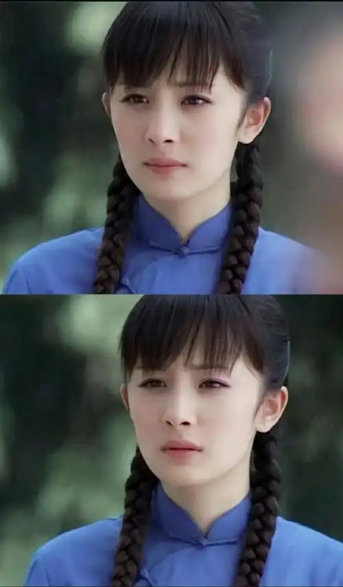 杨幂,民国女学生造型,双马尾可爱减龄