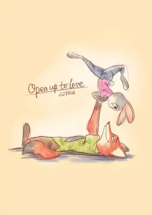 《疯狂动物城》里主配角们日常练瑜伽的美照大曝光,暖翻了.