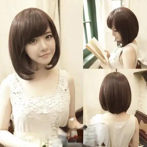 女生全新中长波波头发型图片