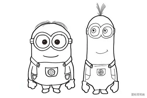 5张小黄人简笔画图片