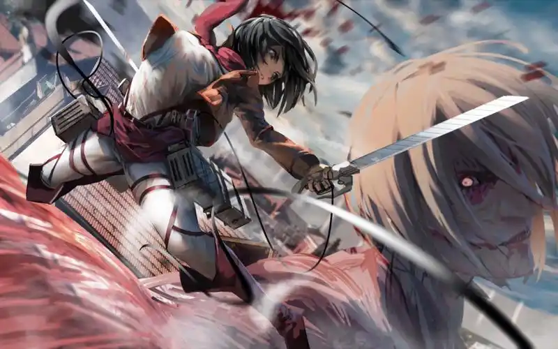 【进击的巨人-壁纸】三笠·阿克曼↑循↓源!