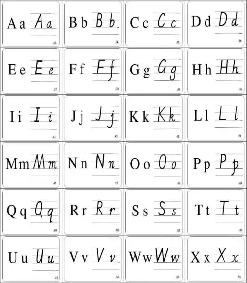 26个英文字母印刷体与手写体对照表_word文档免费下载_文档大全
