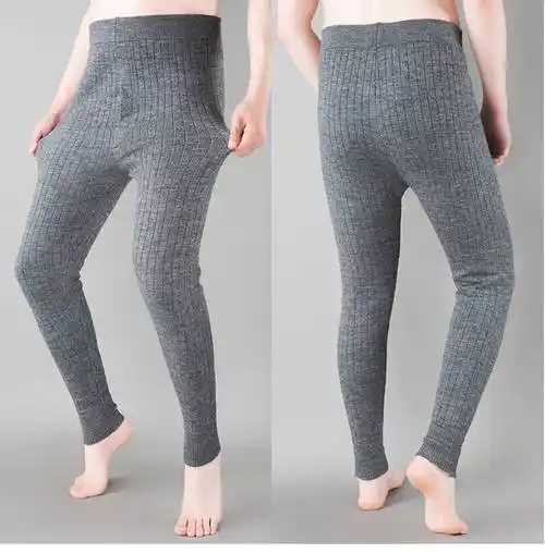 浪莎羊毛裤男女士加绒加厚东北中厚毛线裤秋裤秋冬季绒裤内穿防寒保暖