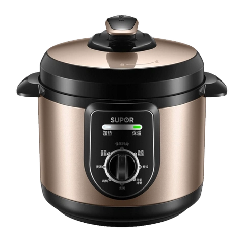苏泊尔supor电压力锅4升家用电高压锅多功能旋钮控制不粘内胆高压煮饭