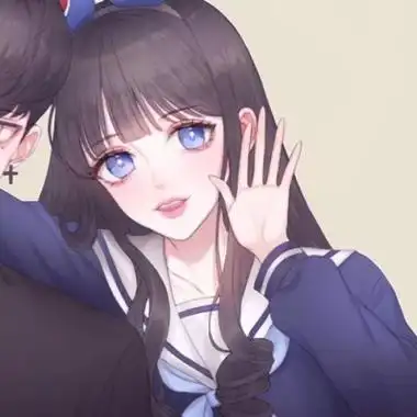 情侣头像动漫一男一女 情侣头像二次元呆萌两张配对 - 情侣头像