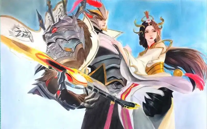 临摹手绘干将莫邪