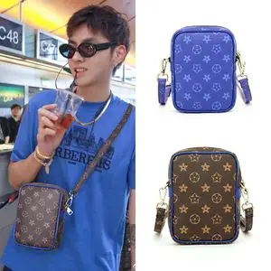 吴亦凡男士潮牌嘻哈说唱ins小包包斜挎包迷你手机包单肩包男休闲