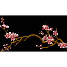 gif动画花草黑底