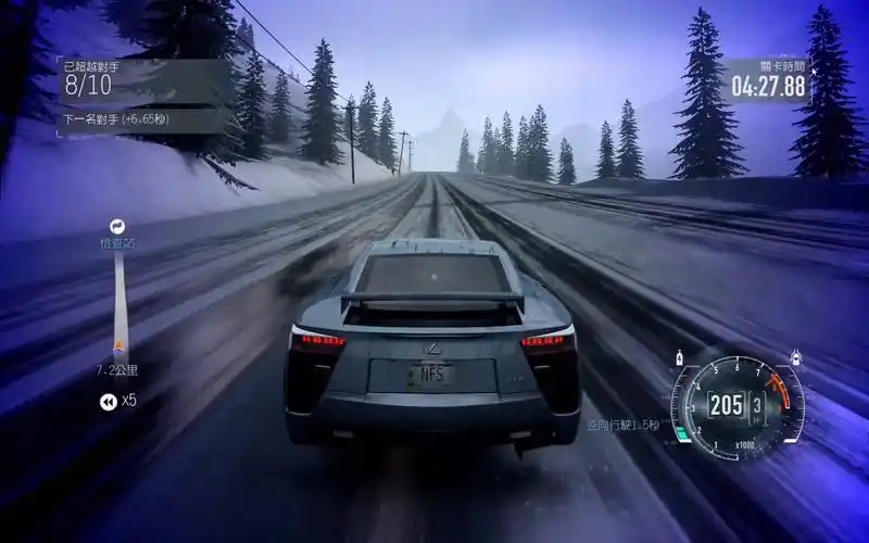 极品飞车16亡命狂飙 剧情实况流程vlog---大梅萨国家森林 雪山v10的