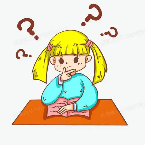 本作品全称为《卡通风彩色小女孩动脑筋思创意元素》