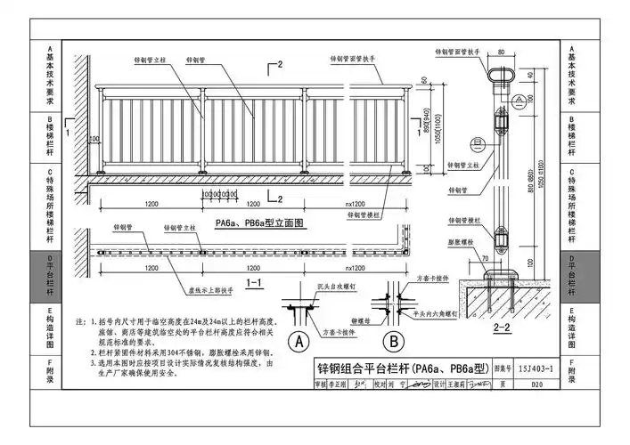 15j403-1:楼梯 栏杆 栏板(一)-中国建筑标准设计网