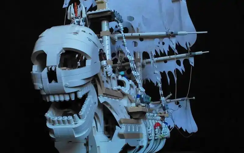 乐高恐怖的卡隆之胸号幽灵海盗船moc