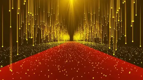 4k红毯粒子走廊舞台背景ae模板
