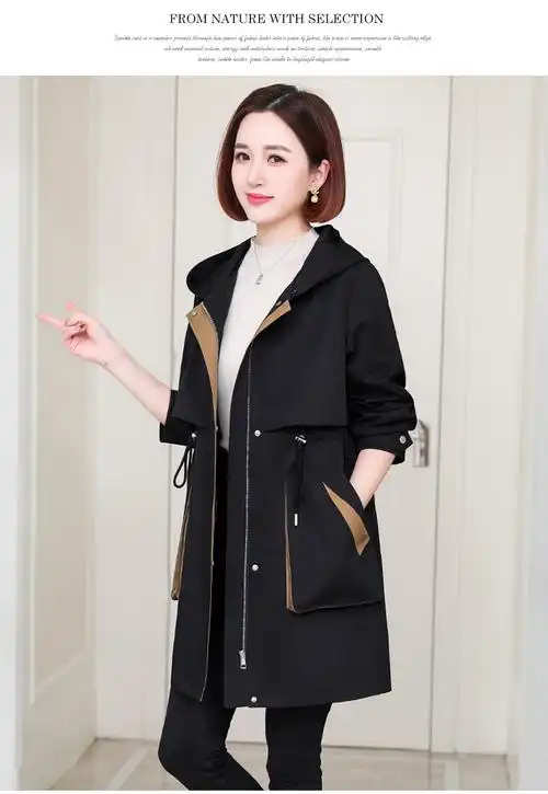 领贵夫人獭兔毛内胆可拆卸女士皮草外套阔太黑色配咖色毛领s105斤以下