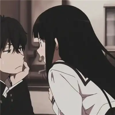 二次元动漫截图甜蜜互动情侣头像