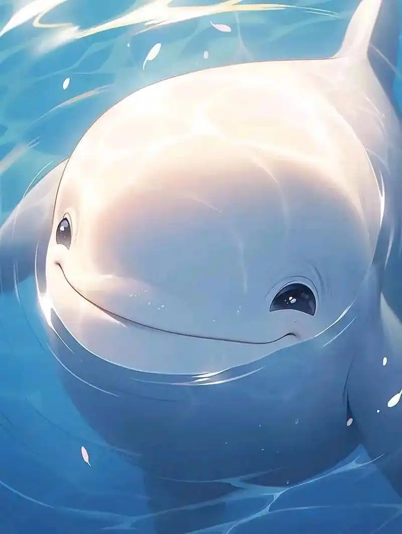可爱小海豚头像  #ai提效训练营