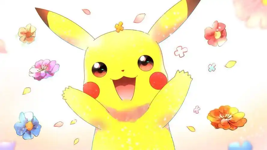 皮卡丘健康的皮卡丘!插画图片壁纸